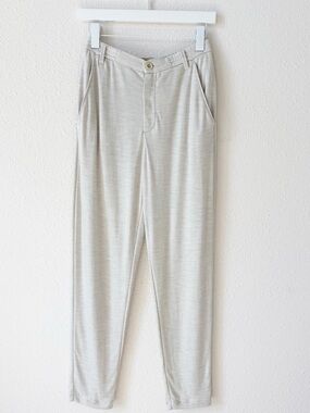 Icebreaker ICL Interlock Pant Women’s Small Ecru 100% Wool Outdoor Neutral